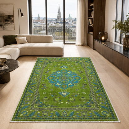 RWK3044203 washable chenille area rug, room scene