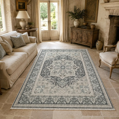 RWK3045 washable chenille area rug, room scene