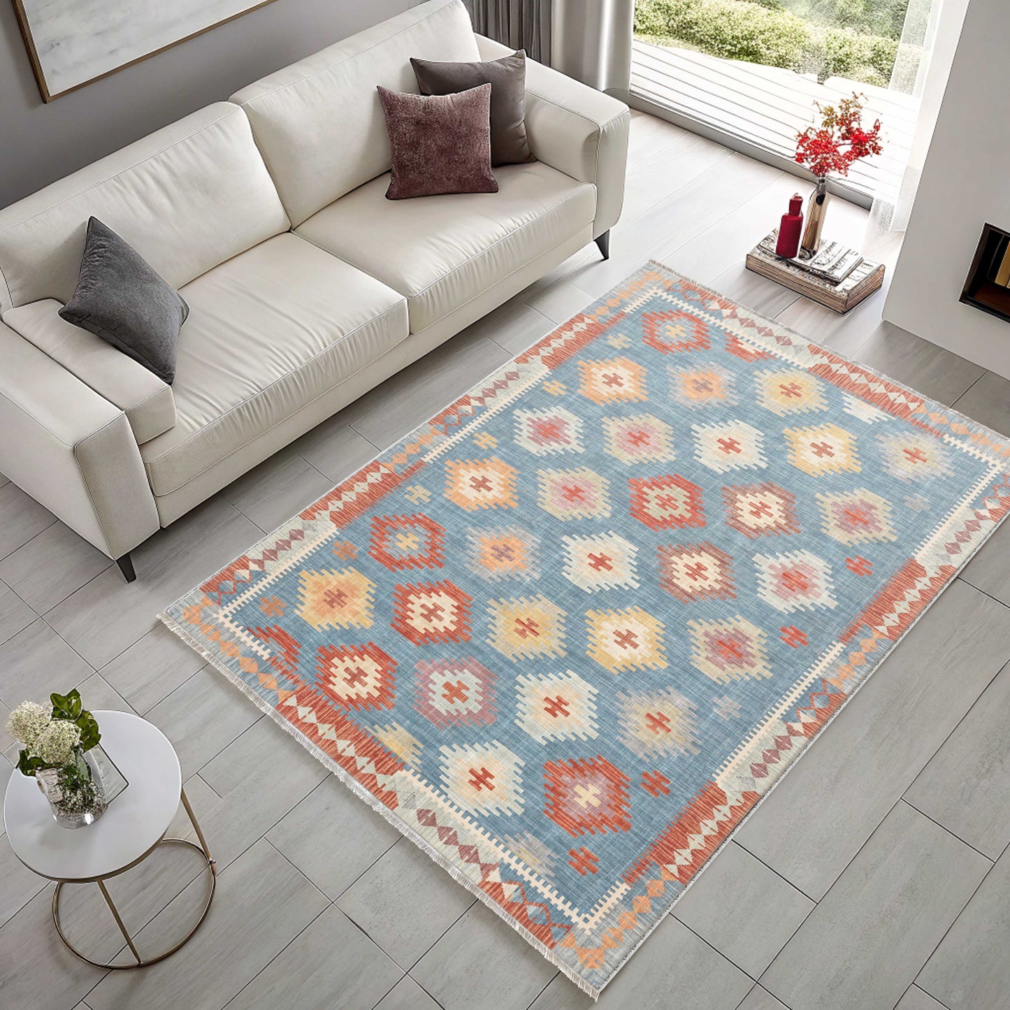 RWK3050 washable chenille area rug
