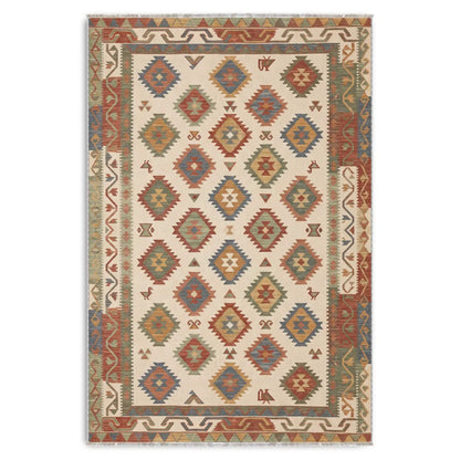 RWK3053 washable chenille area rug viewed from above