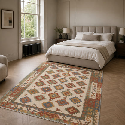 RWK3053 washable area rug in a modern bedroom