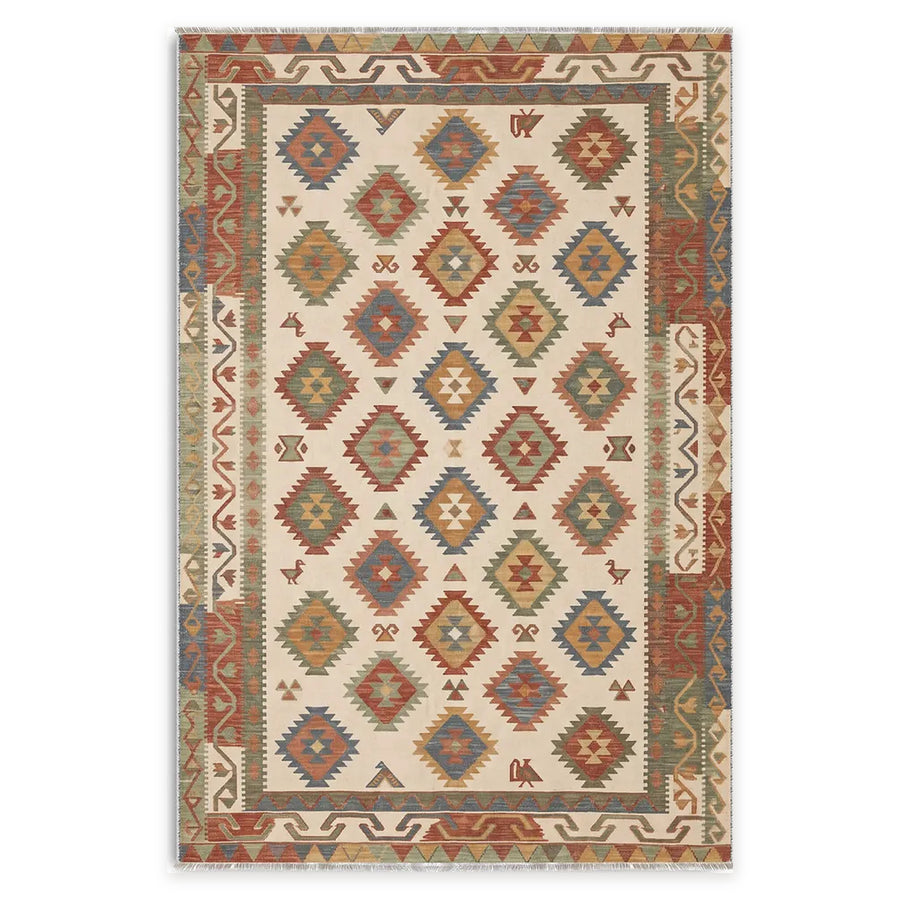 Woven Heritage Soft White Washable Rug