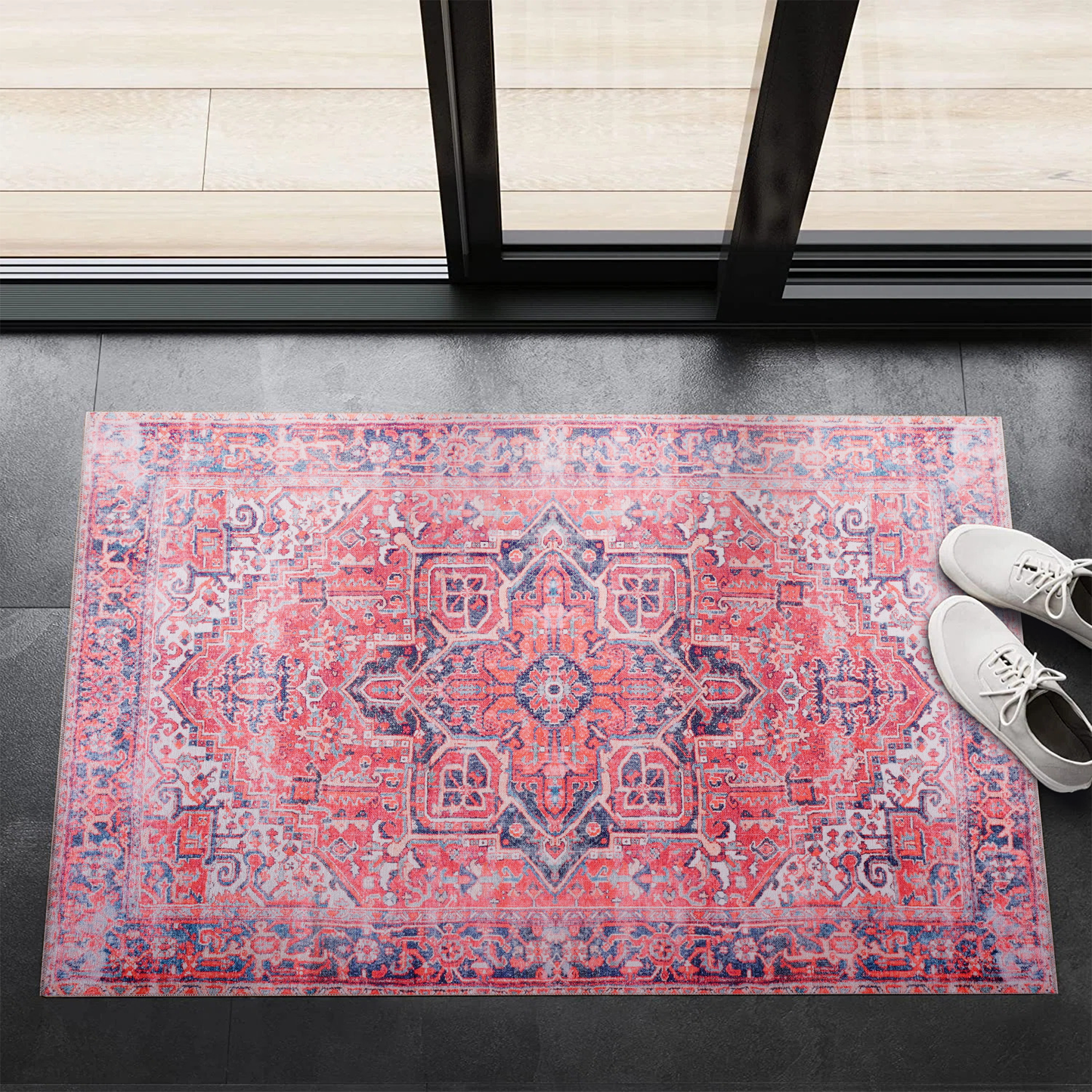 RWNL1001 washable chenille area rug, doormat