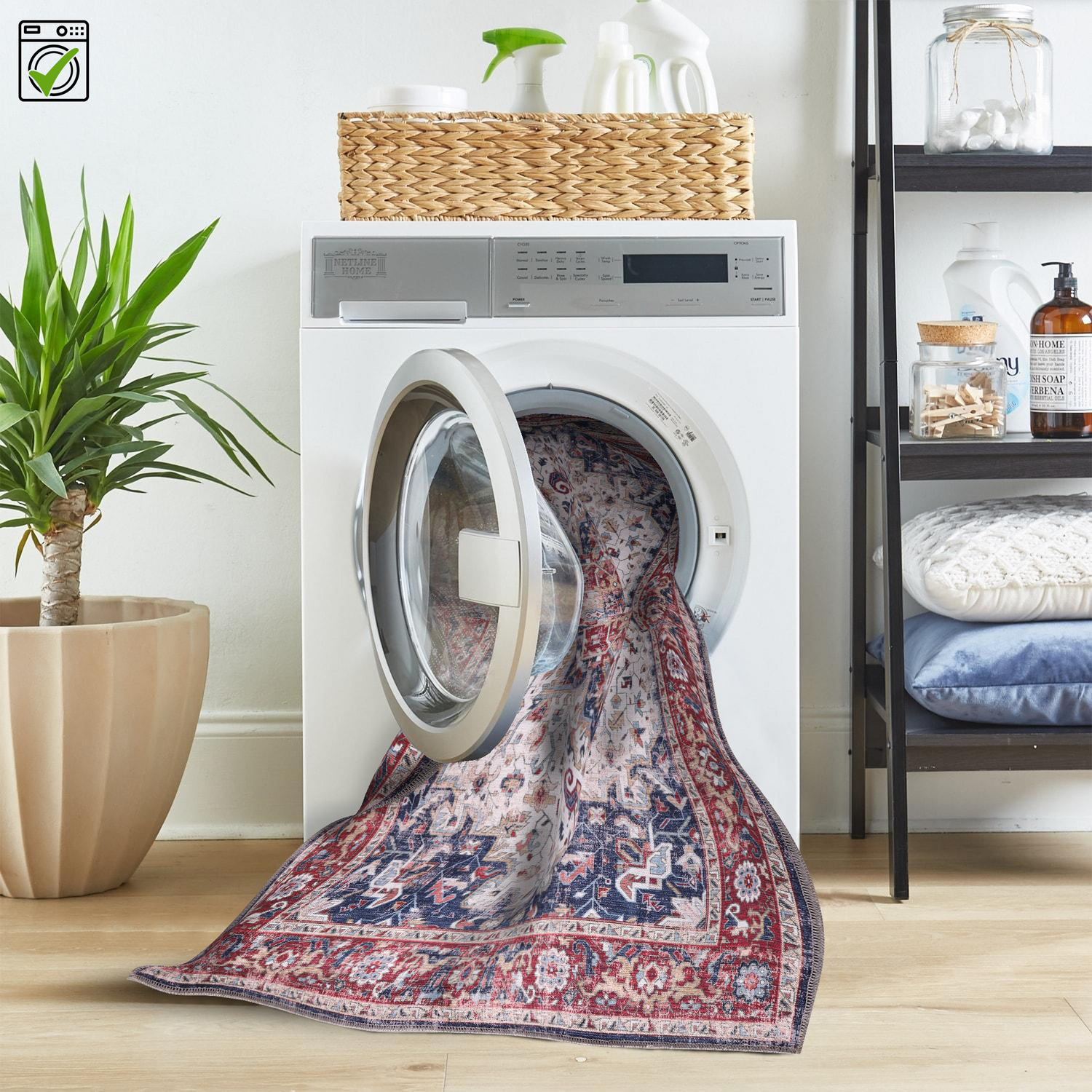 RWNL1011 washable chenille area rug