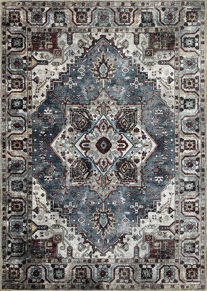 RWNL1014 washable chenille rug texture and pattern detail
