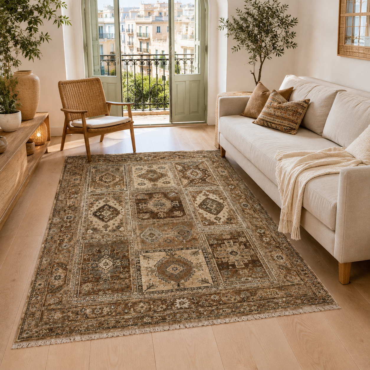 RWPR0001 washable chenille area rug, room scene