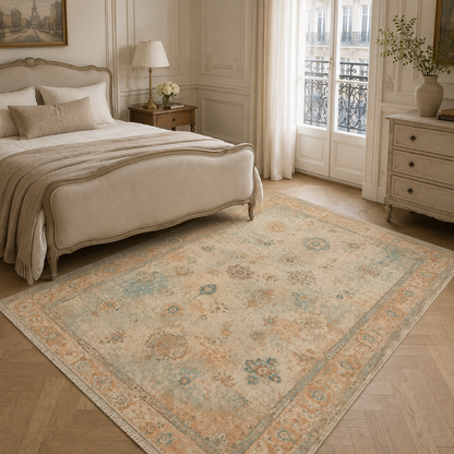RWPR00011 washable chenille area rug, room scene