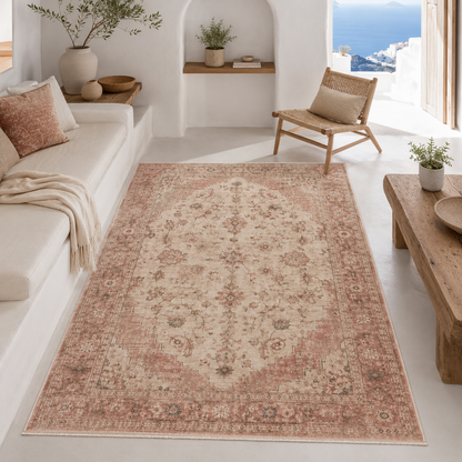 RWPR0002 washable chenille area rug, room scene