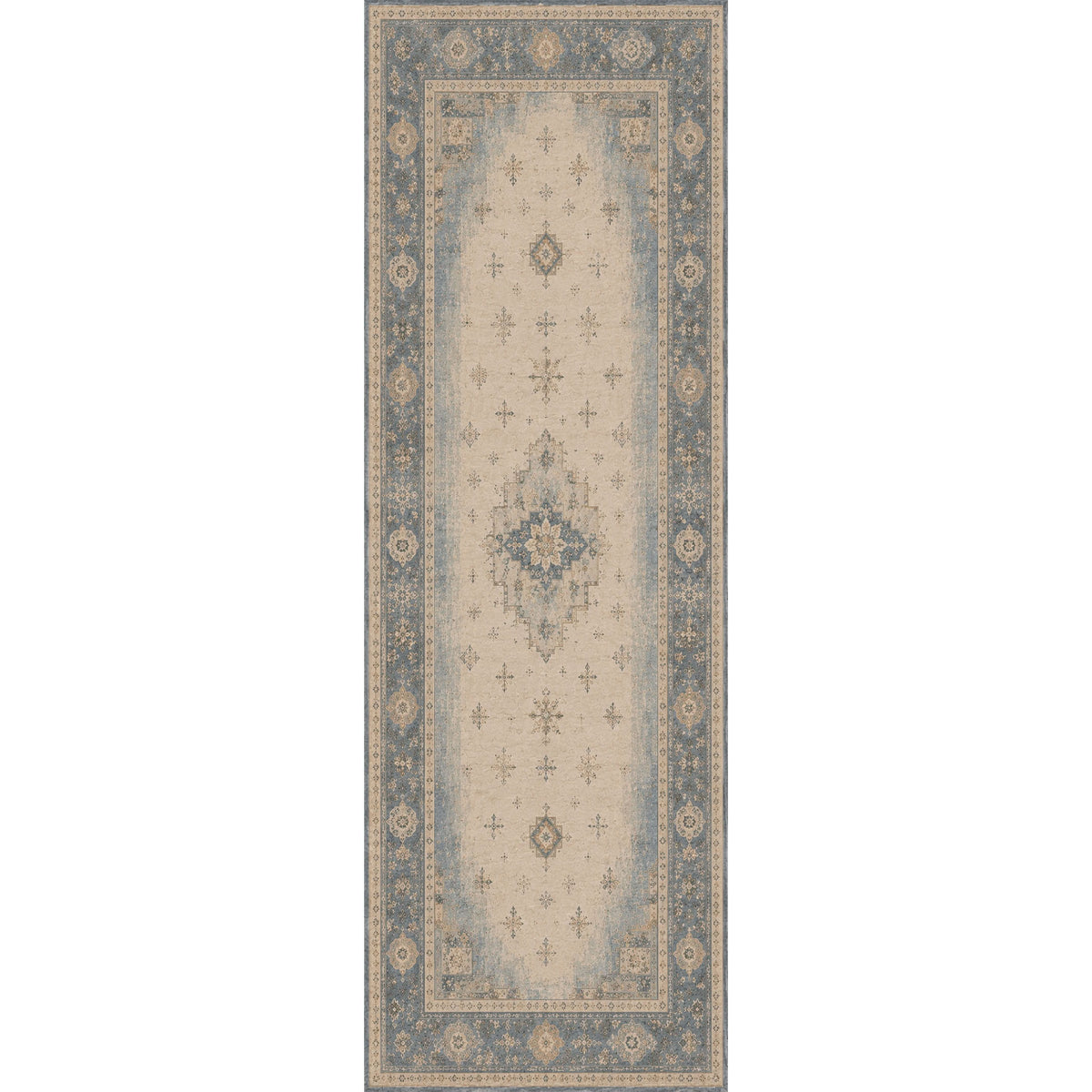 RWPR0003 washable chenille area rug viewed from above
