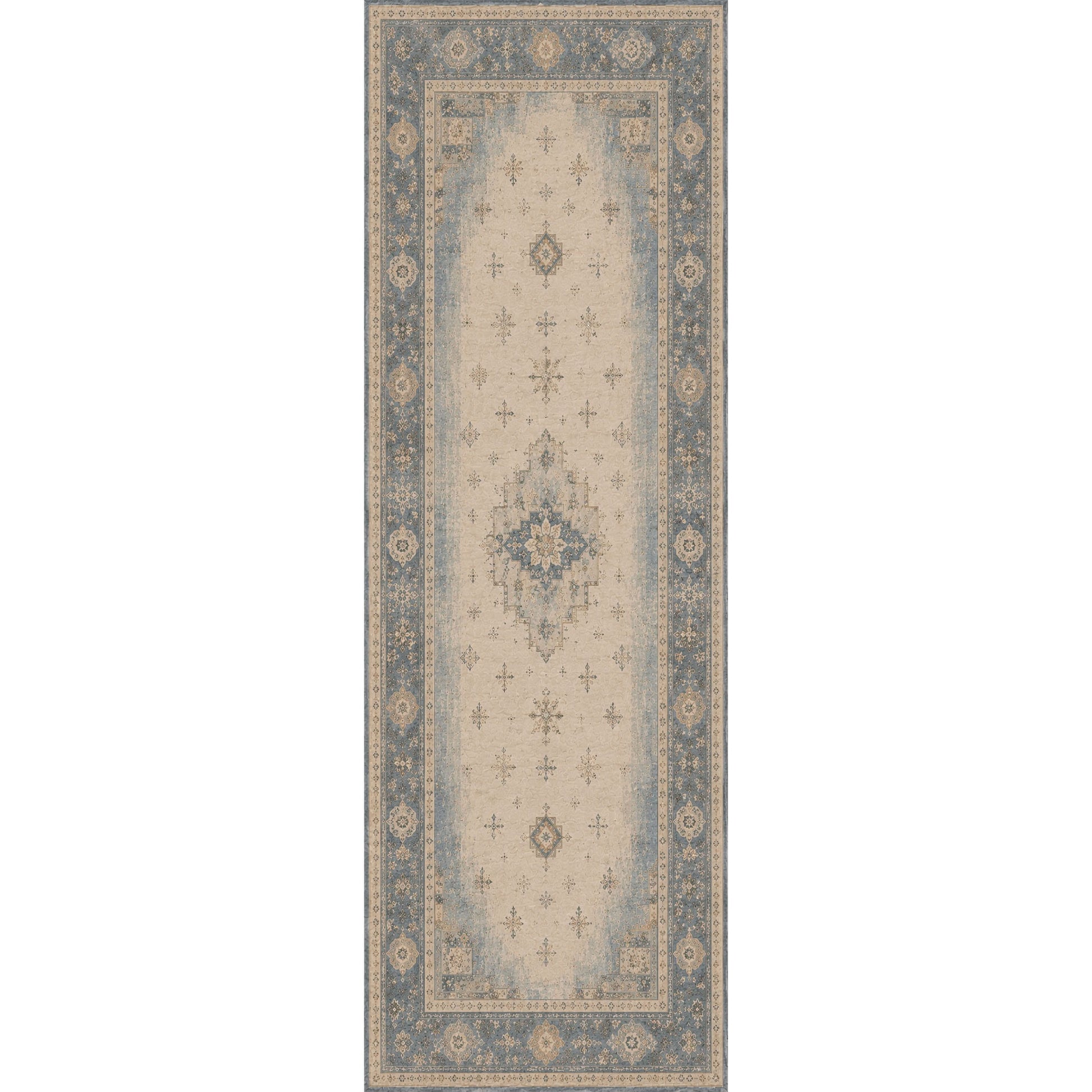 RWPR0003 washable chenille area rug viewed from above