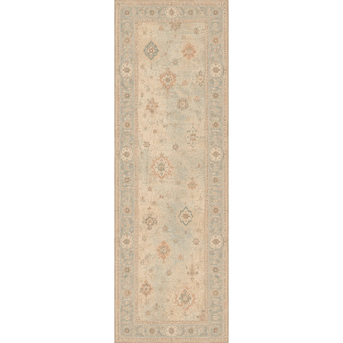 RWPR0005 washable chenille area rug viewed from above