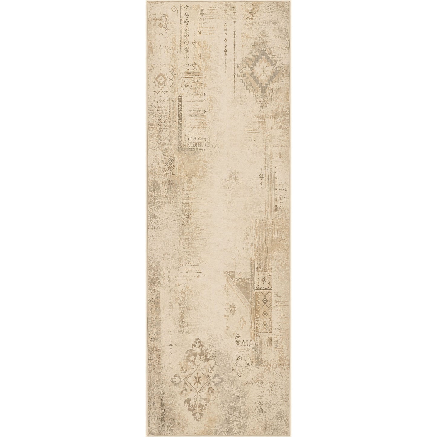 RWPR0007 washable chenille area rug viewed from above