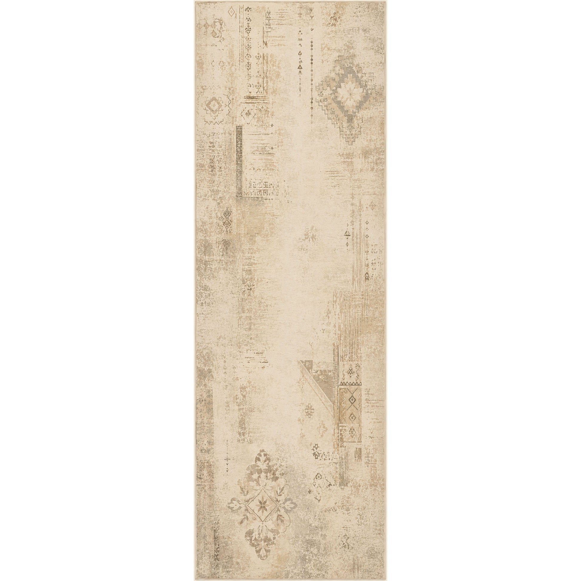 RWPR0007 washable chenille area rug viewed from above