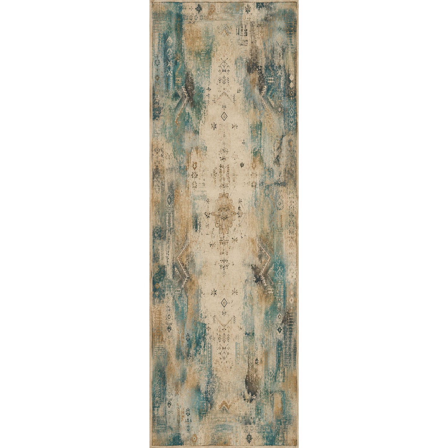 RWPR0008 washable chenille area rug viewed from above