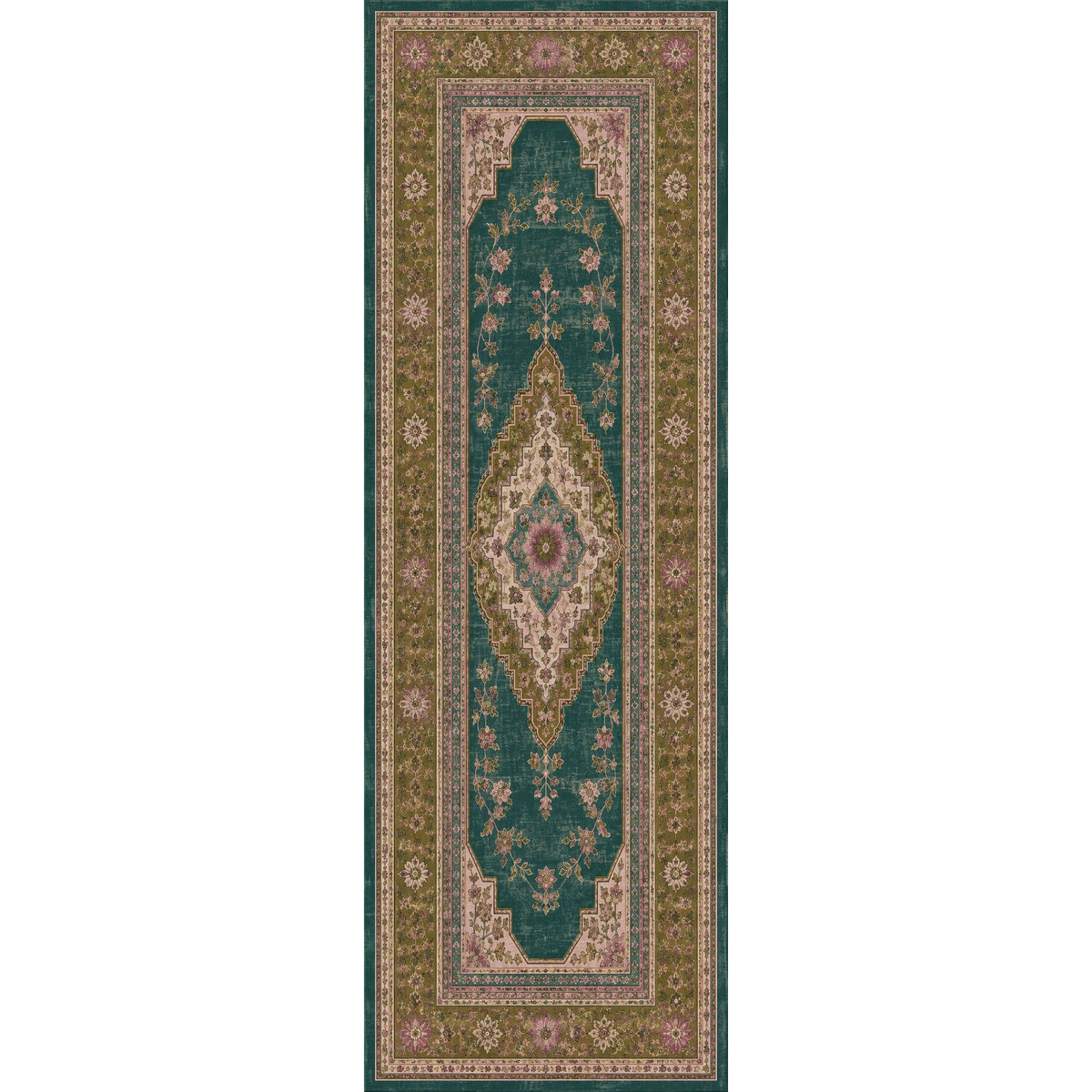 RWPR0009 washable chenille area rug viewed from above