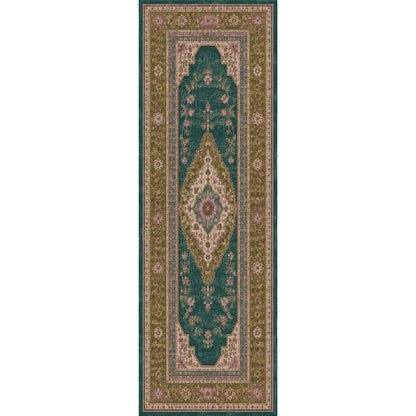 RWPR0009 washable chenille area rug viewed from above