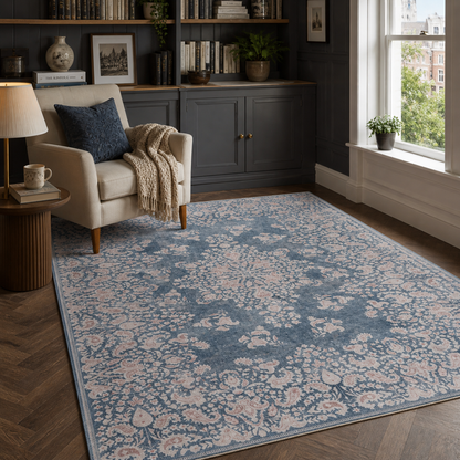 RWR3 washable chenille area rug, room scene