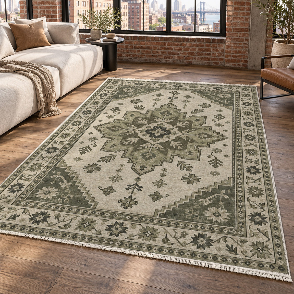 Anatolian Star Sage Stone Classic Washable Rug — new york living