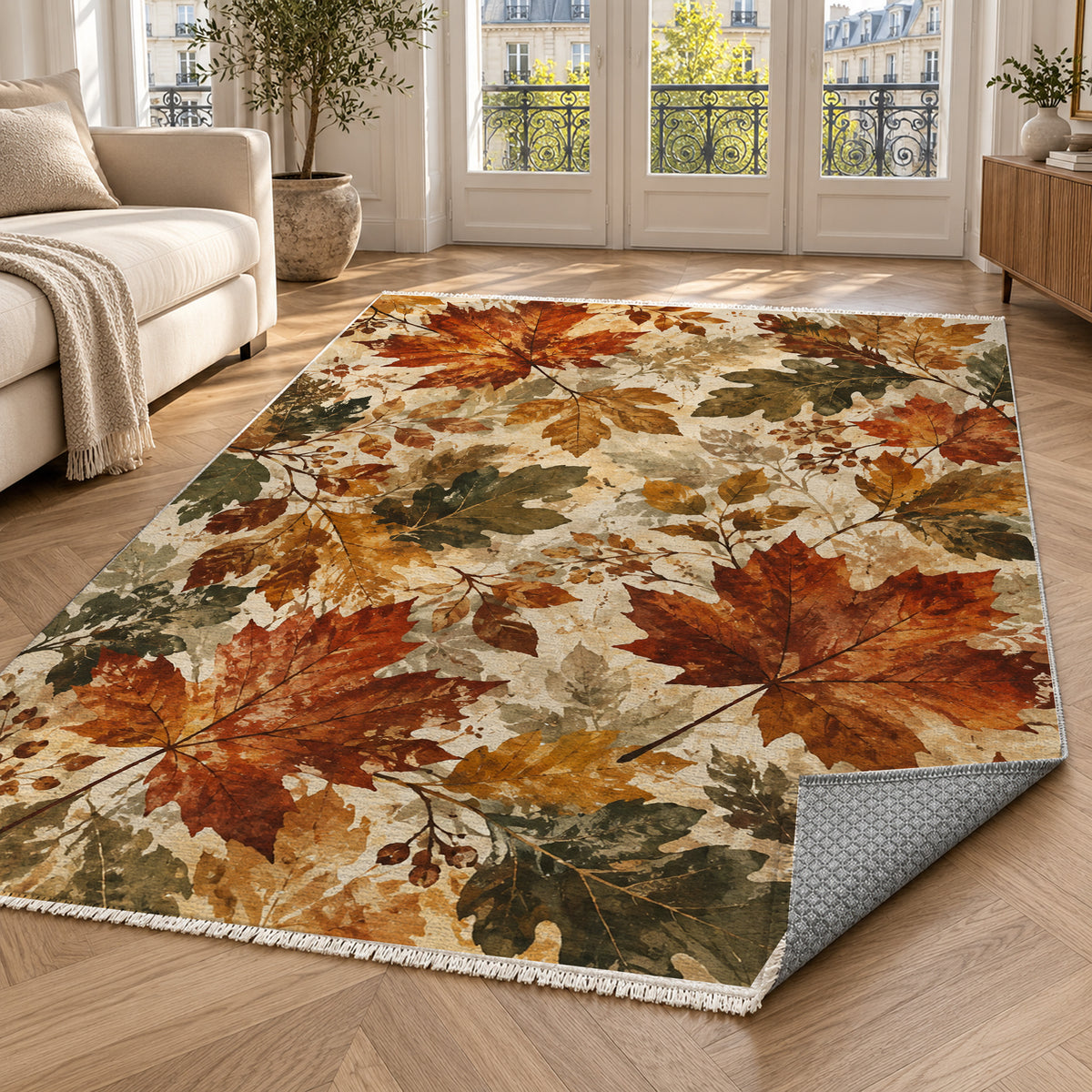 Autumn Canopy Floral Washable Rug — paris living