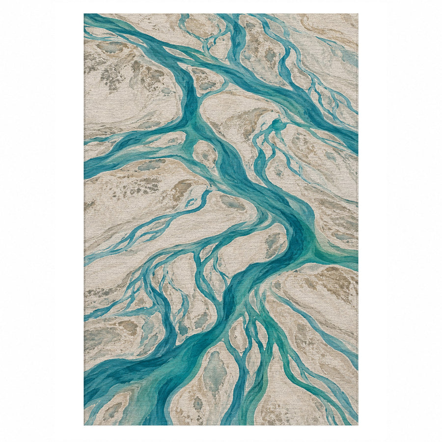 Braided Channels Washable Rug
