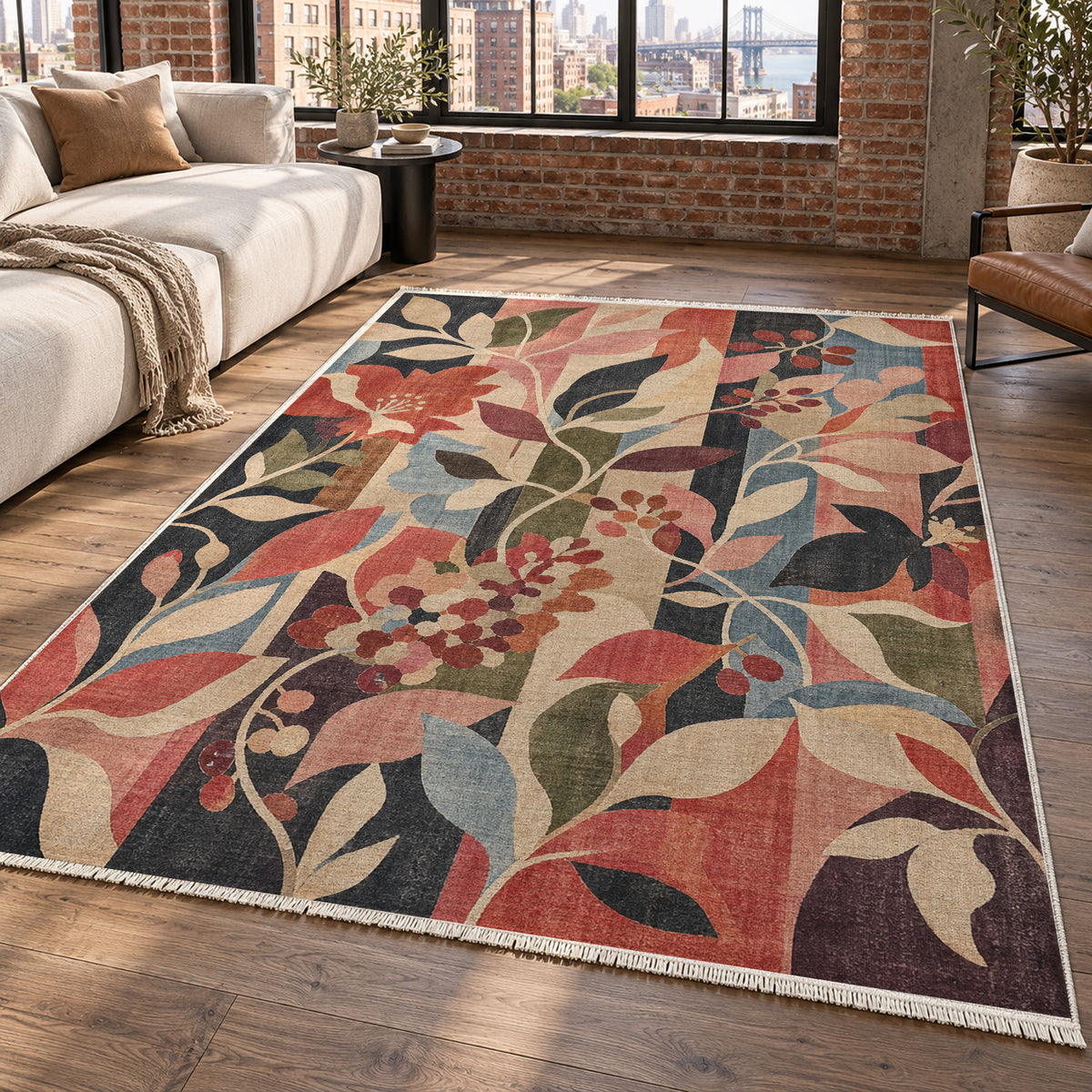 Canopy Rose Floral Washable Rug — new york living