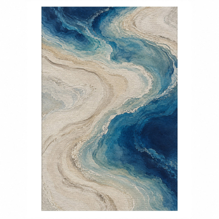 Coastal Contours Washable Rug