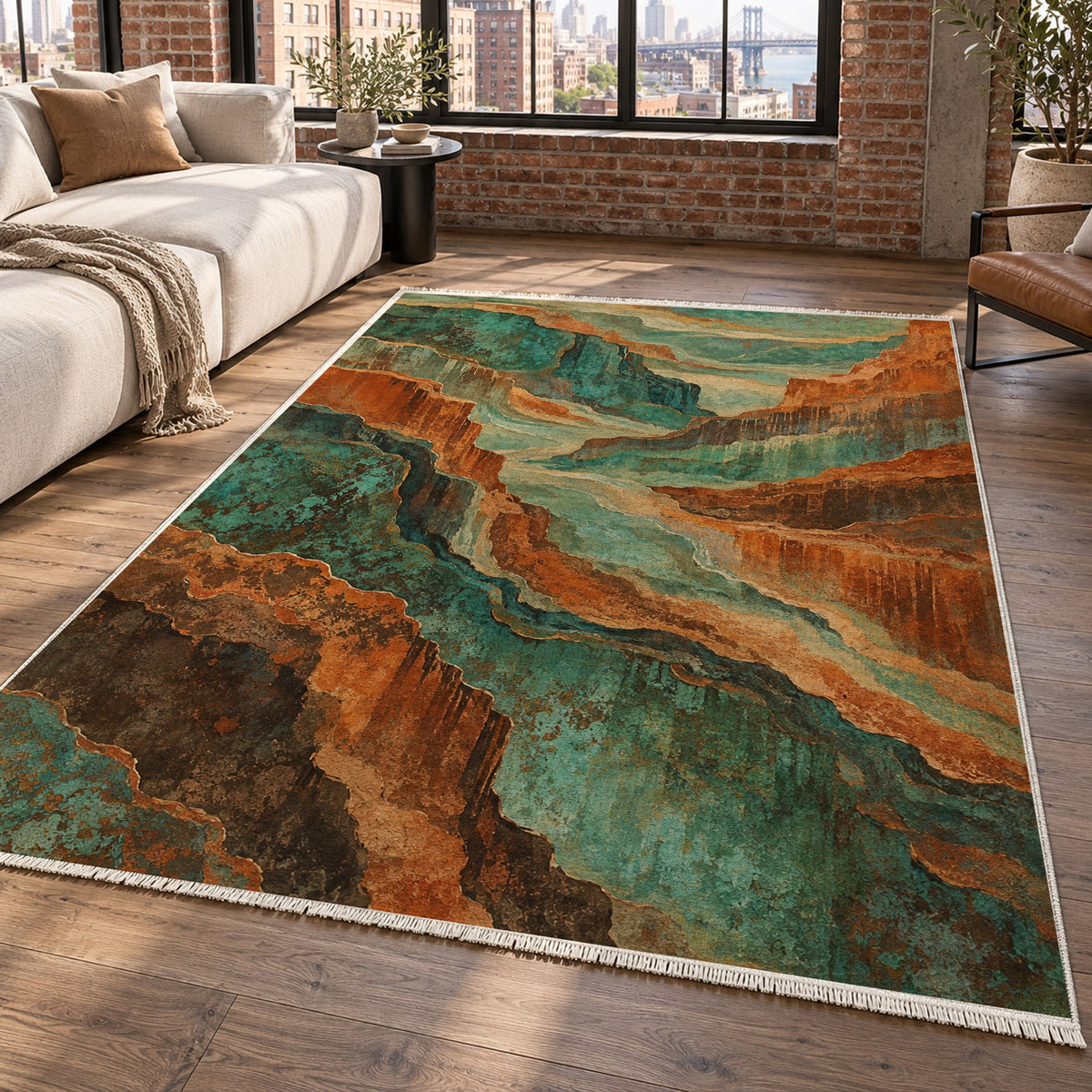 Copper Canyon Abstract Washable Rug — new york living