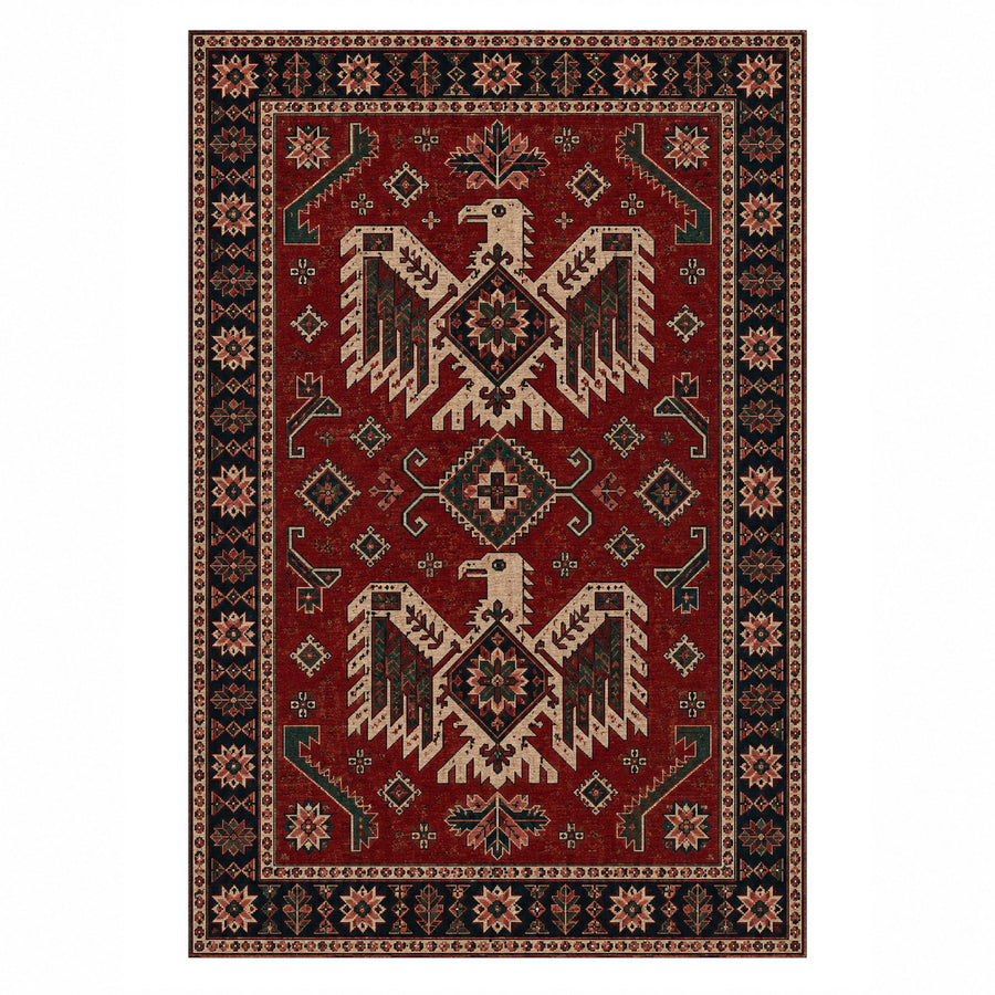 Eagle Medallions Washable Rug