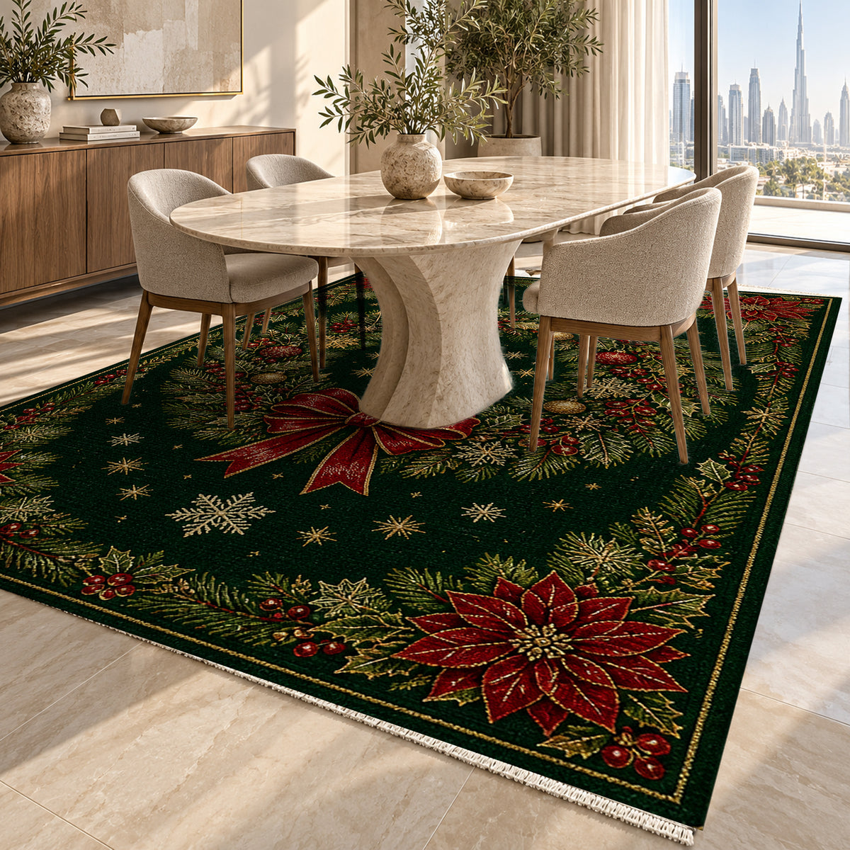 Garland Forest Washable Rug — dubai dining