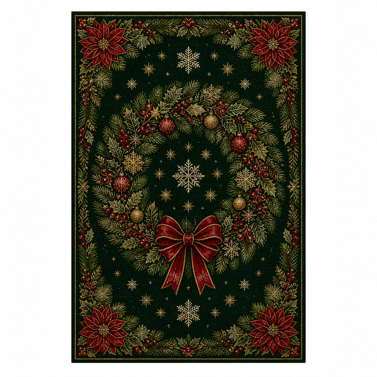 Garland Forest Washable Rug — top view