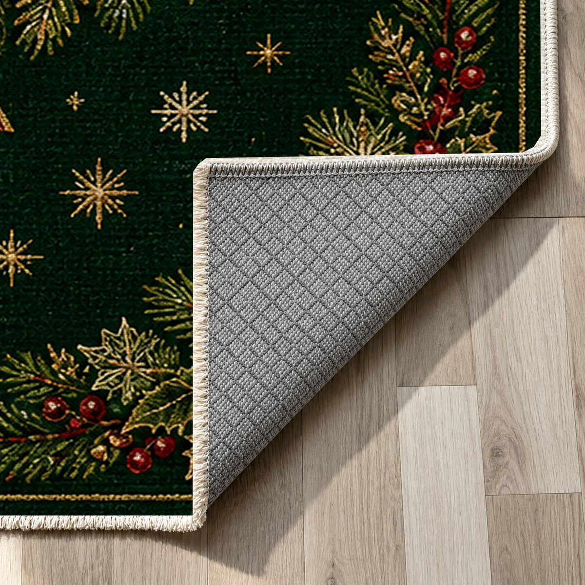 Garland Forest Washable Rug — backing close up