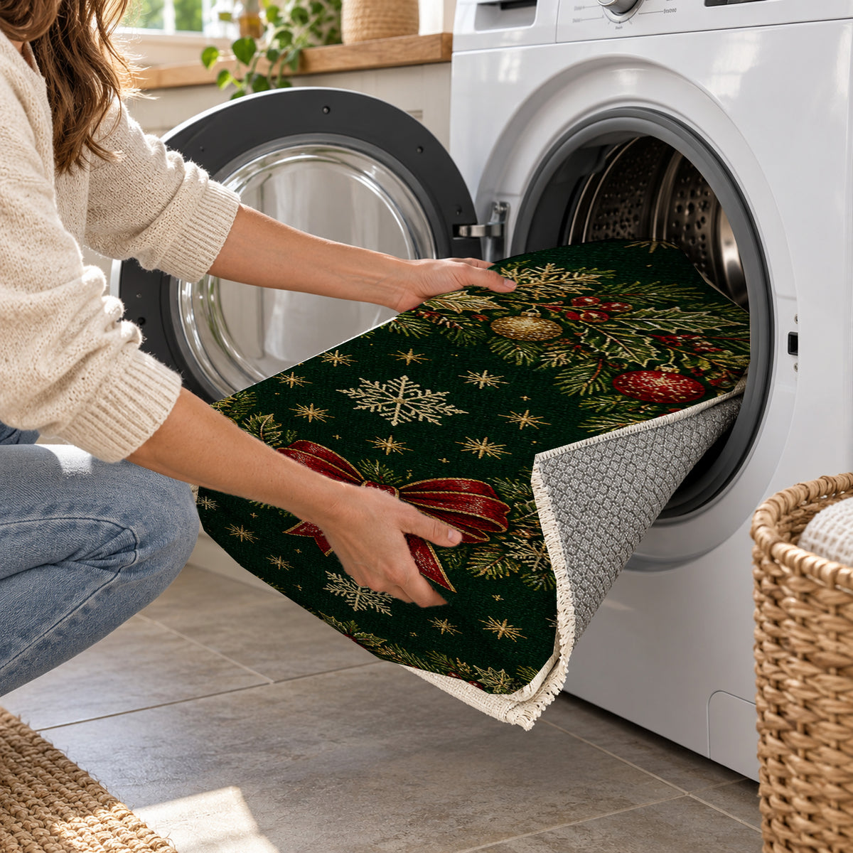Garland Forest Washable Rug — washing machine