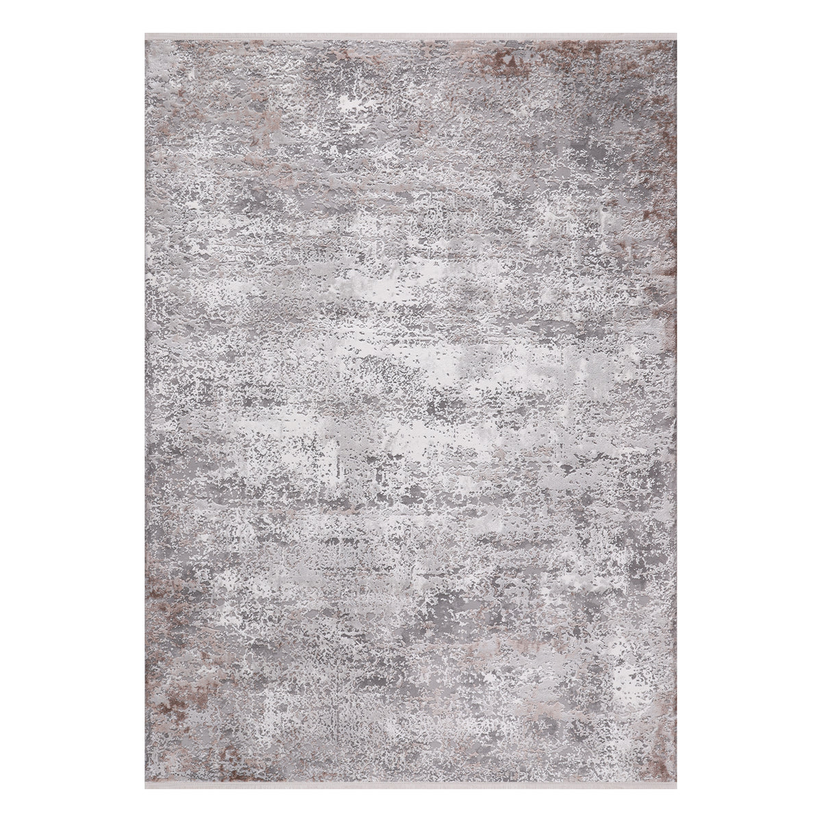 Germanica Vavien 1383 — vavien 1483 grey terracotta distressed abstract top view rug 22