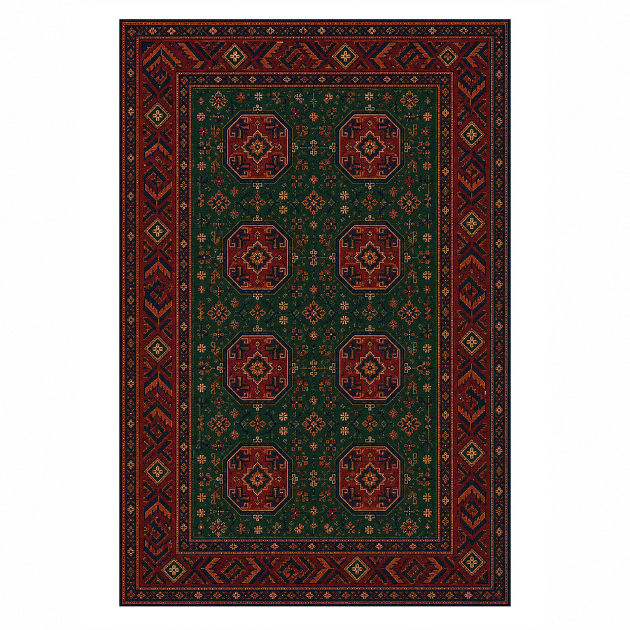 Herat Emerald Ethnic Washable Rug
