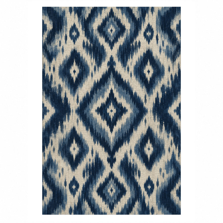 Indigo Ikat Washable Rug