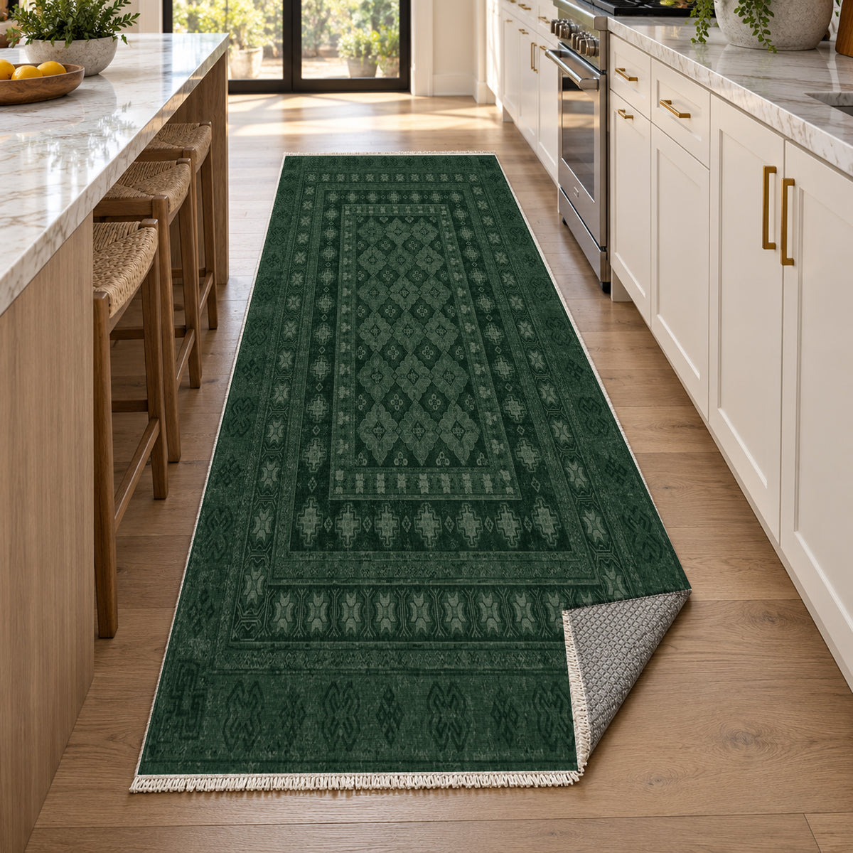Kayseri Forest Classic Washable Rug — new york kitchen runner