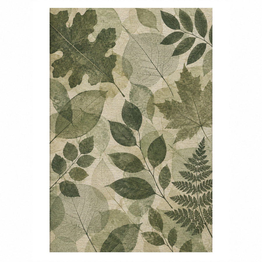 Leaf Impressions Washable Rug