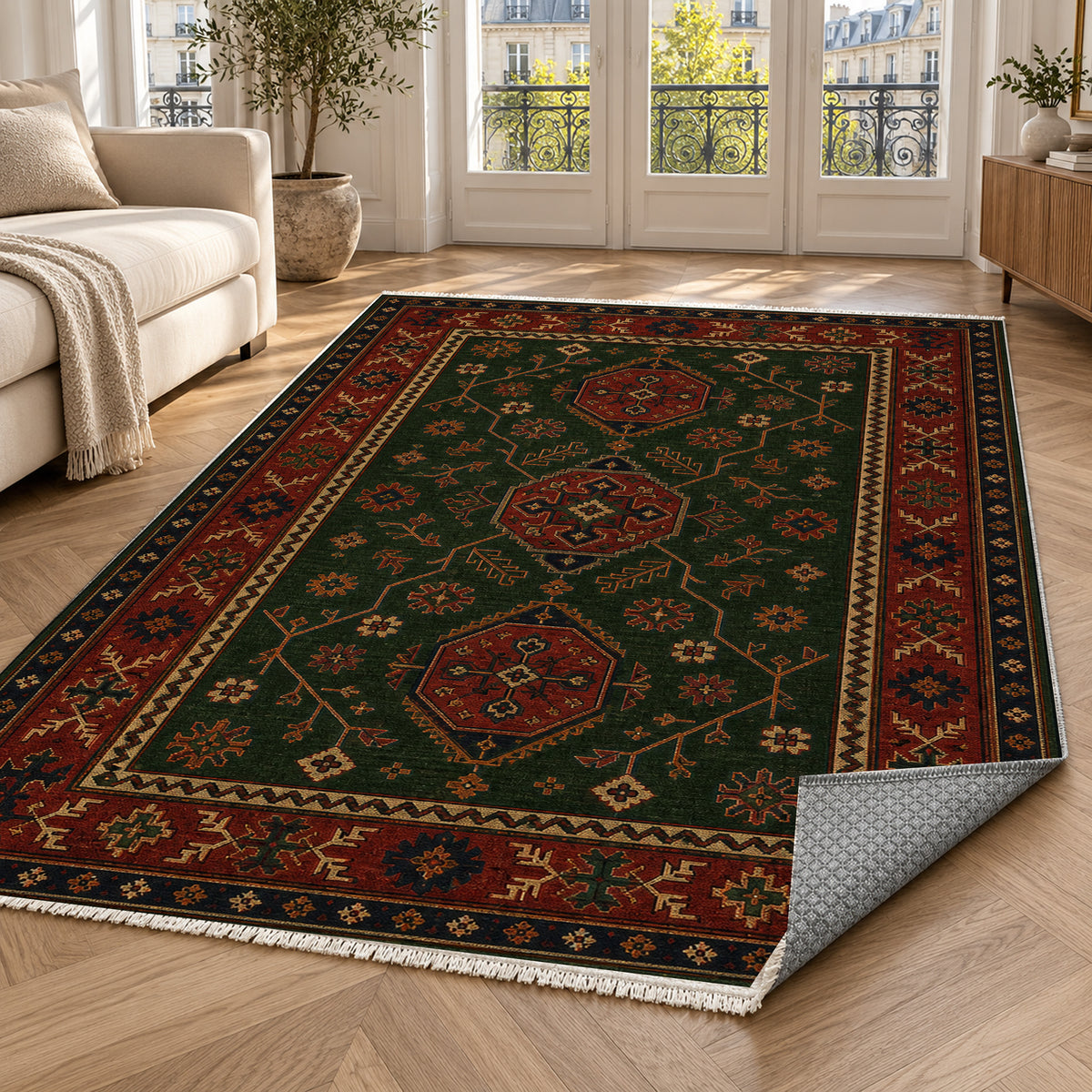 Mazar Forest Ethnic Washable Rug — paris living