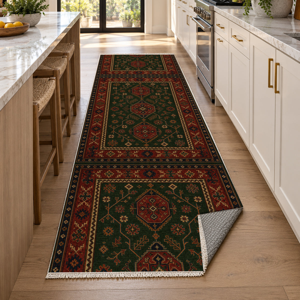 Mazar Forest Ethnic Washable Rug — new york kitchen runner
