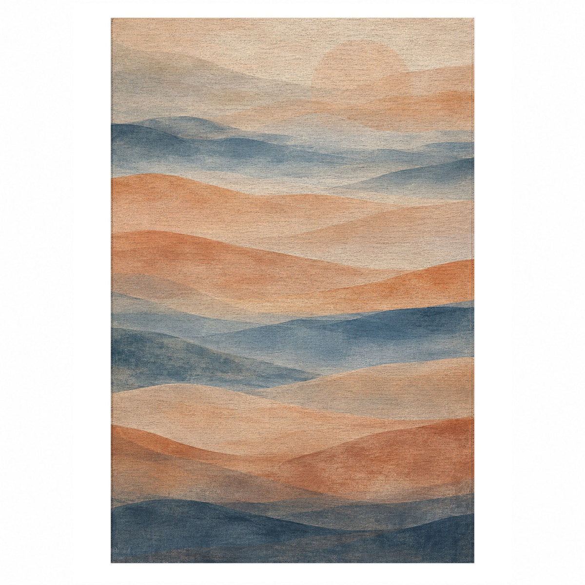 Mirage Layers Modern Washable Rug — top view