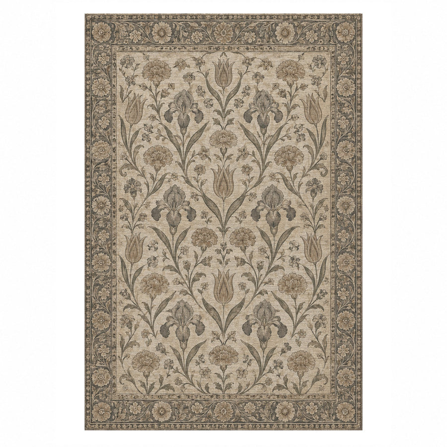 Mughal Blooms Washable Rug