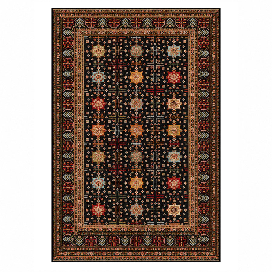 Ornamental Geometric Washable Rug — Colour Edit 1