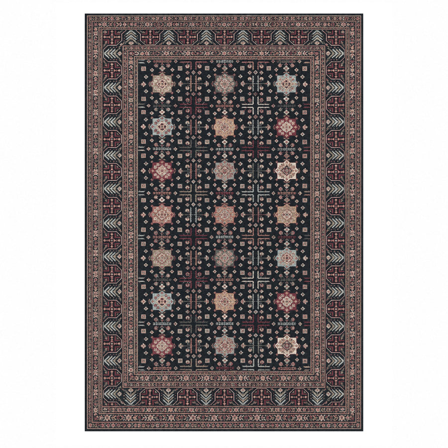Ornamental Geometric Washable Rug — Colour Edit 2