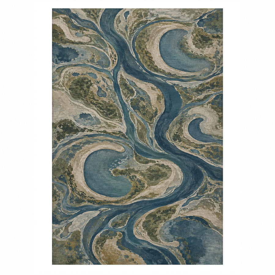 Ox Bow Lakes Washable Rug