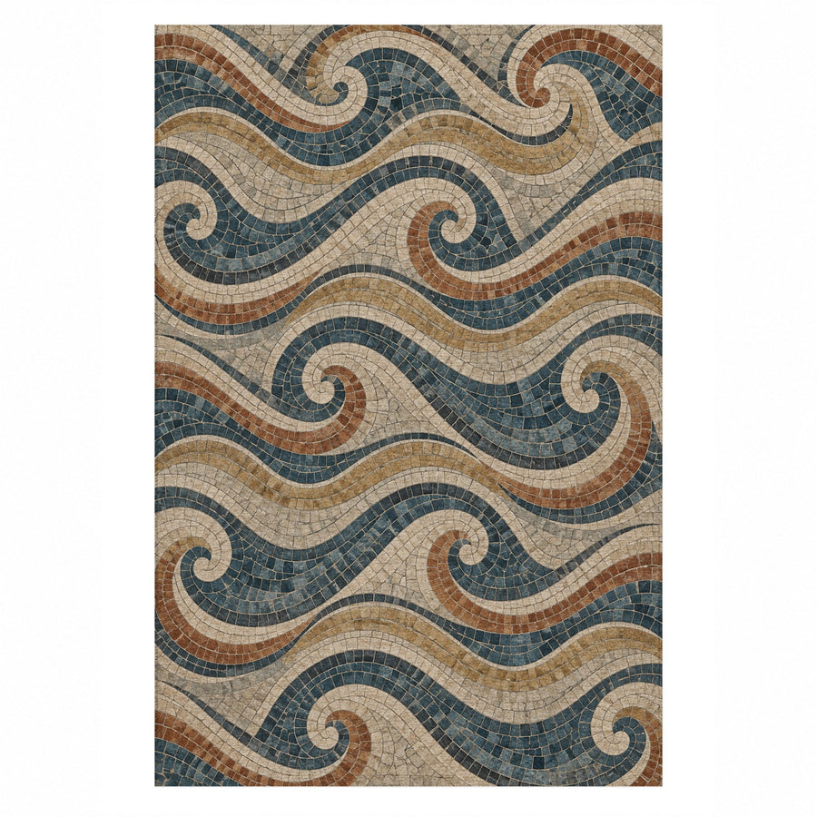 Roman Waves Washable Rug