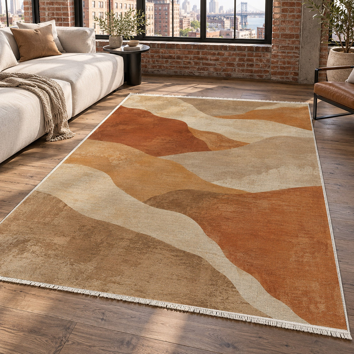Sahara Mosaic Modern Washable Rug — new york living