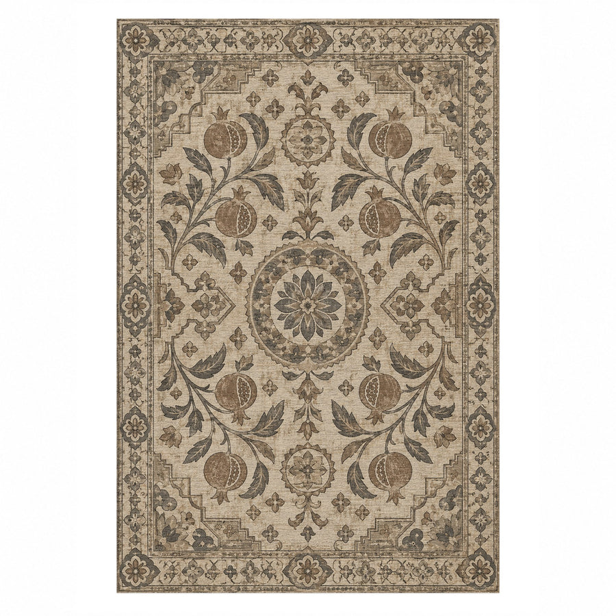 Samarkand Pomegranates Washable Rug