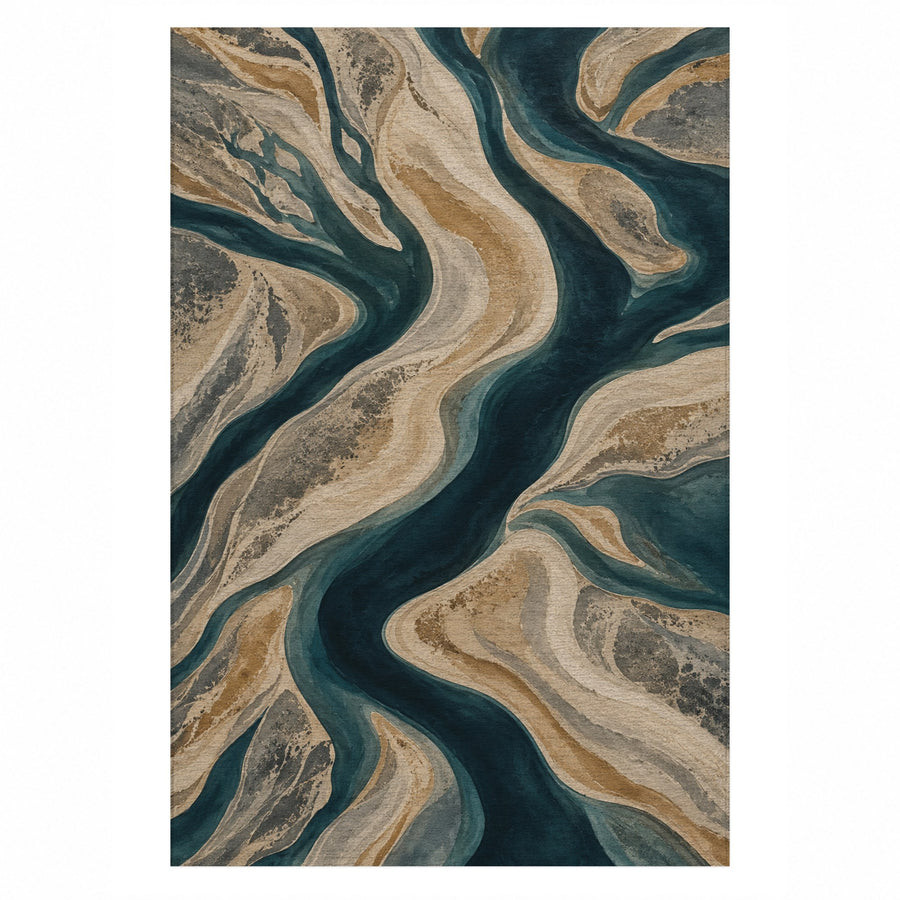 Sandbar Ribbons Washable Rug