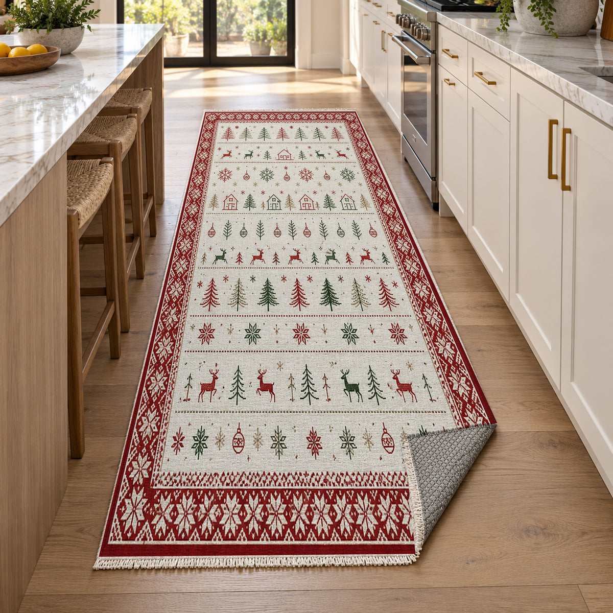 Scandi Ivory Washable Rug — new york kitchen runner