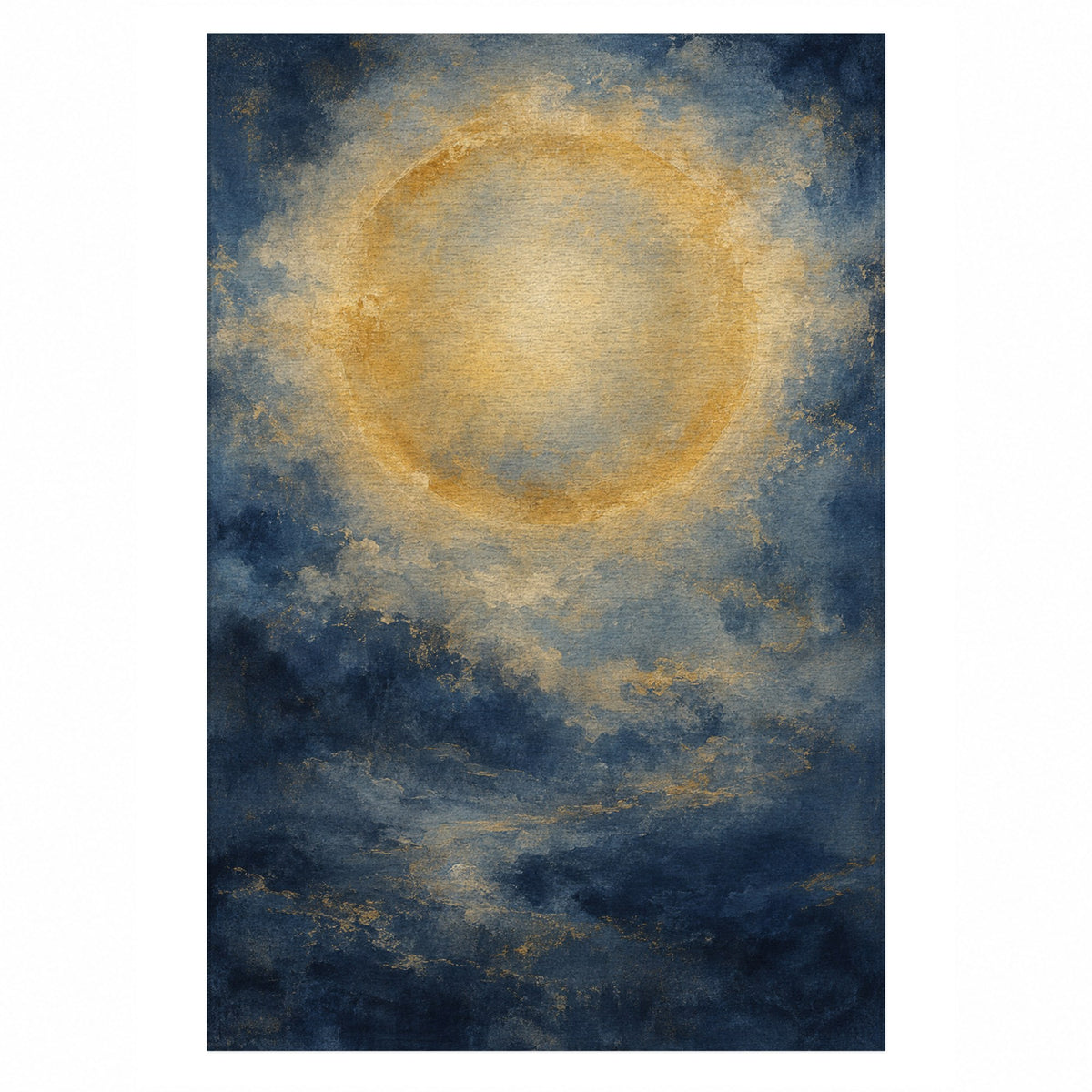 Solar Halo Abstract Washable Rug — top view